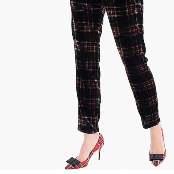J Crew Elsie Pumps w Bow in Red Tartan NEW - Picture 4 of 7
